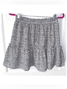 North End Women's High Waist Florals A Line Layered Ruffle Mini Skirt